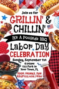 Labor Day Barbecue Celebration Template Cartaz