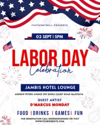 Labor day BBQ picnic Invitation Template Instagram Portrait