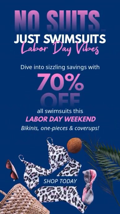 Labor Day Blowout Sale Instagram Reel Template, 2025