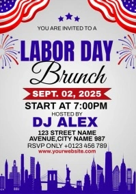 Labor Day Brunch A4 template