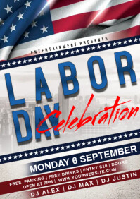 Labor day celebration A4 template