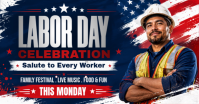 Viola Labor Day Celebration Image partagée Facebook Template