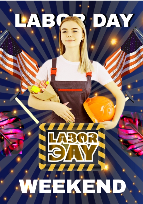 labor day clelebration flyer ad design Template | PosterMyWall