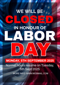 Labor Day Closing Notice A4 template