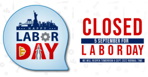 Wit Labor Day Closure Facebook Gedeelde Prent Template