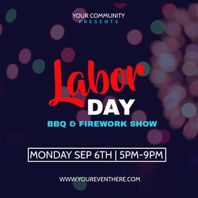 LABOR DAY Post Instagram template