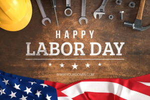 Labor day Etykieta template