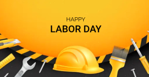 橙色 labor day Facebook-gebeurtenisomslag Template