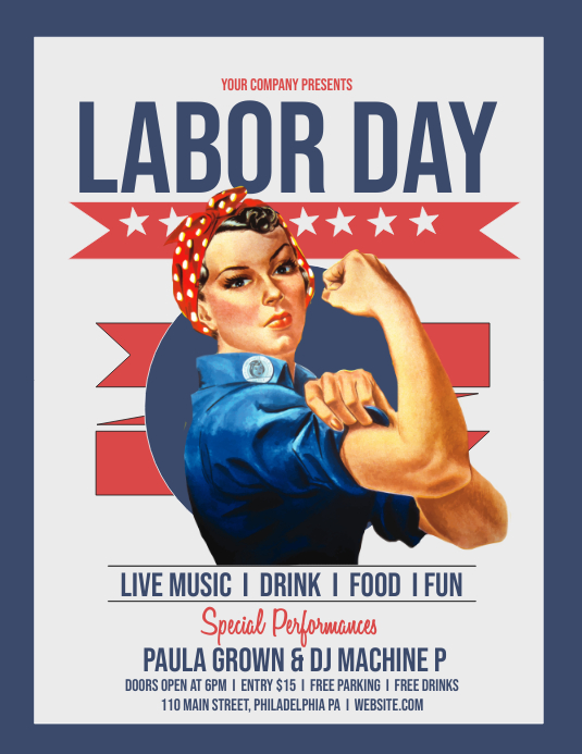 Labor Day Volantino (US Letter) template