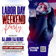 Labor day โพสต์บน Instagram template