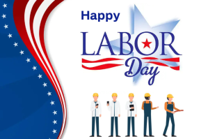 Labor day Etykieta template