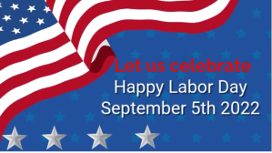Blue Labor Day Celebration งานแสดงผลงานแบบดิจิทัล Template