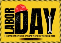Labor Day Postal template