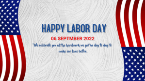 White Labor Day Celebration Pantalla Digital Template