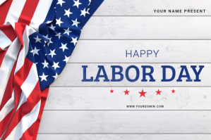 Labor day Etykieta template