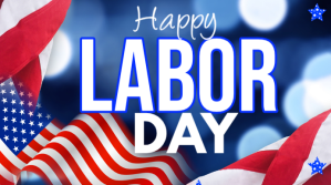 White Labor Day Celebration Digitale display Template