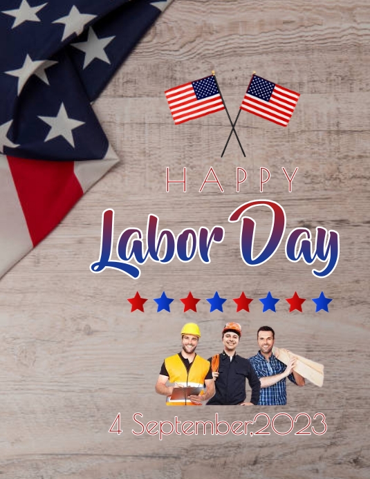 Labor day Flyer (US Letter) template