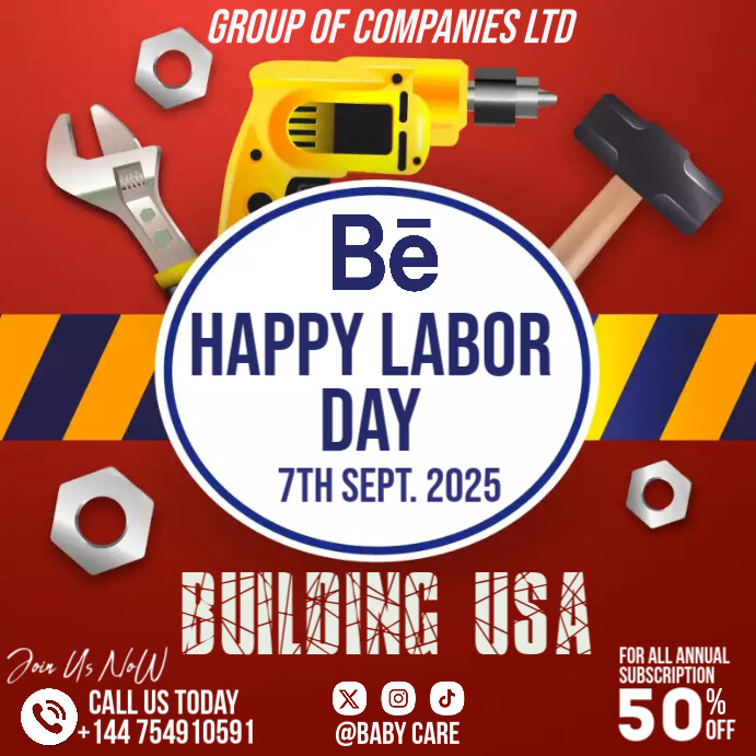 Labor Day Instagram na Post template