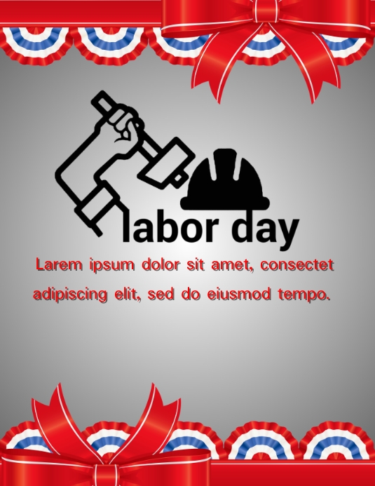 Labor day 传单(美国信函) template
