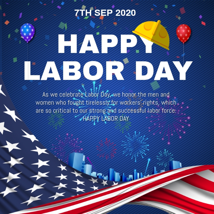 LABOR DAY Publicação no Instagram template