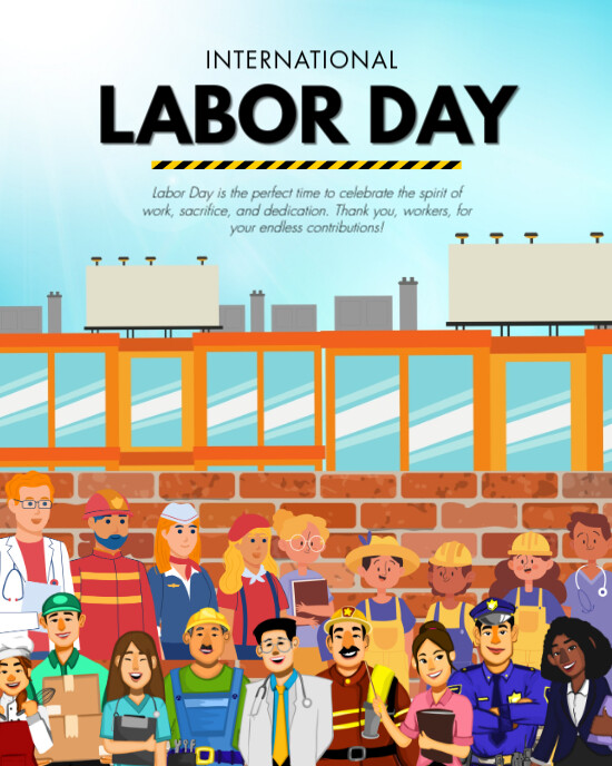 labor day Instagram Portrait template