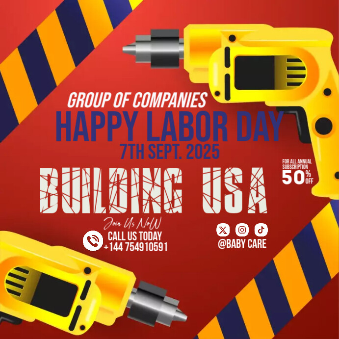 Labor Day Instagram na Post template