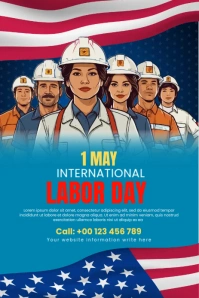 LABOR DAY Pinterest Graphic template