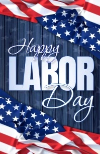 labor day Half Page Wide template
