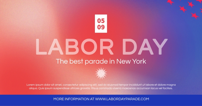 Labor Day Event Ads Facebook 共享图片 template