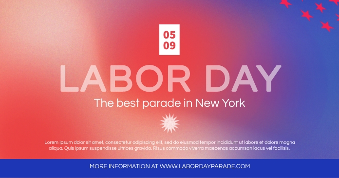 Labor Day Event Ads Imagem partilhada do Facebook template