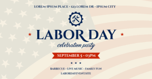White Labor Day Celebration Facebook 共享图片 Template
