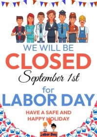 Labor Day Event A4 template