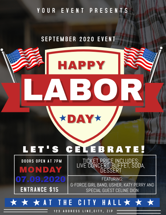 Labor Day Event Flyer Template PosterMyWall
