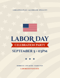 Weiß Labor Day Celebration Pamflet Template