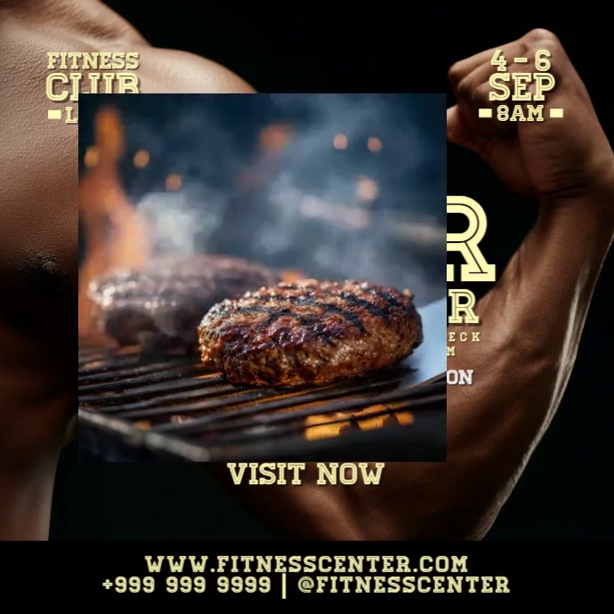 Labor Day Fitness Offer Post Template PosterMyWall