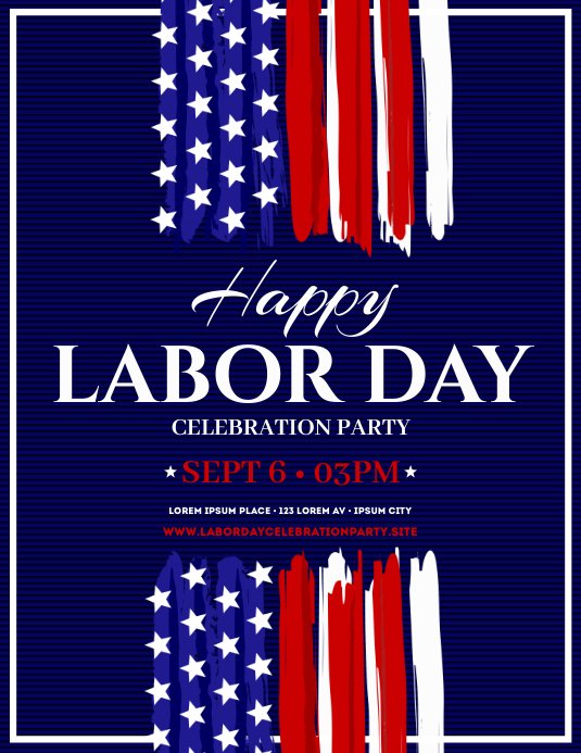 LABOR DAY FLYER Pamflet (VSA Brief) template