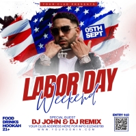Labor day flyer Instagram Post template
