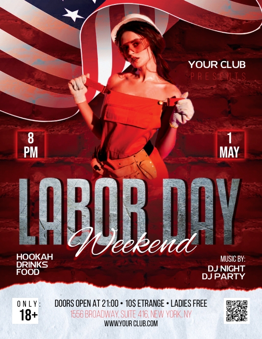 Labor Day Flyer template