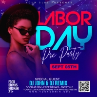 Labor day flyer Instagram Post template