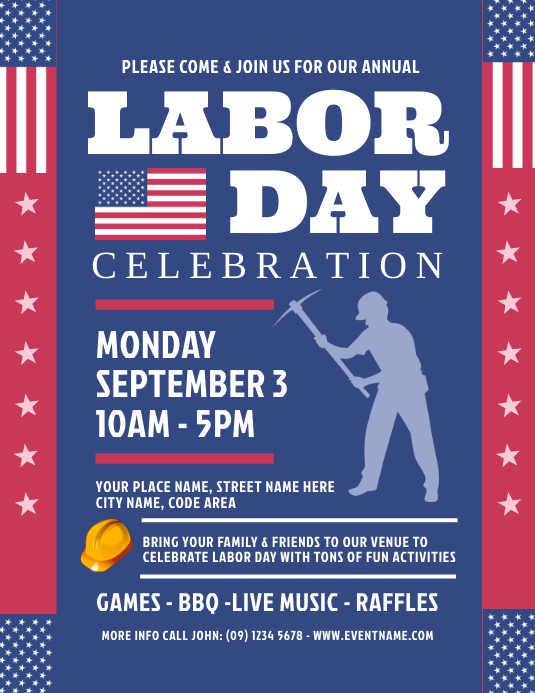 Labor Day Flyer Template PosterMyWall
