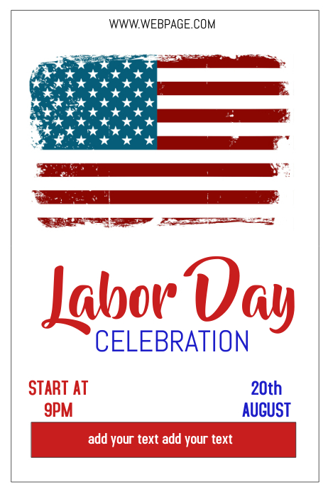 劳动节  labor day flyer template  自定义此 劳动节 海报 模板