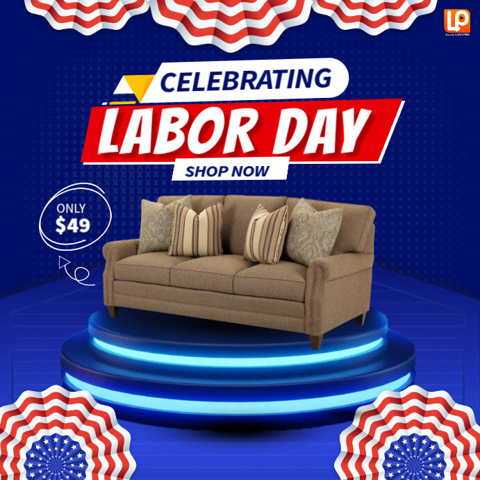 Labor Day Furniture Ads สี่เหลี่ยมจัตุรัส (1:1) template