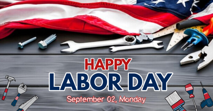Labor Day Greeting Card Facebook Shared Image template