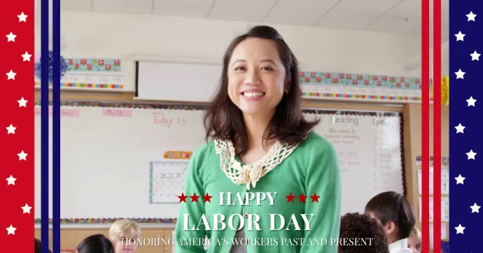 Labor Day Greeting Facebook Shared Image template
