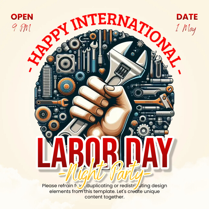 Labor Day Greeting Social Media Post template | PosterMyWall