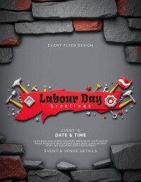 Labor Day Greetings Flyer Template for Holiday Festivities