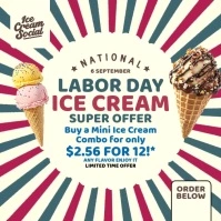 Labor Day Ice Cream Offer Template Iphosti le-Instagram