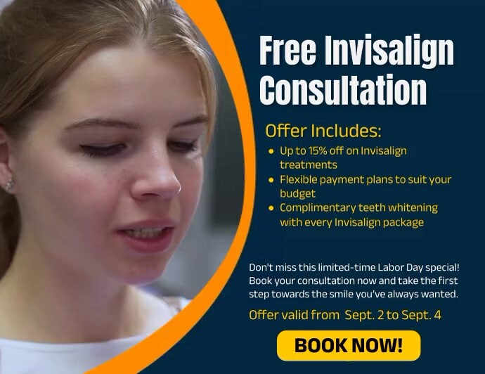 Doctor Invisalign Flyer Labor Day Invisalign Special Offer Template | PosterMyWall