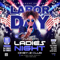 Negro Labor Day Ladies Night Instagram 帖子 Template