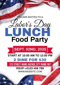 Labor Day Lunch Ads A4 template